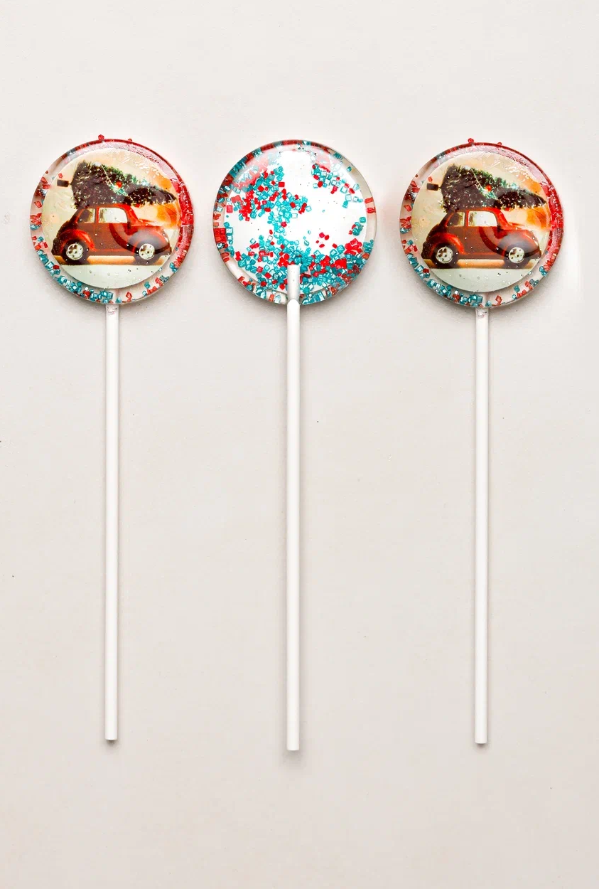 Christmas Lollipops – Vintage Christmas Truck with Tree