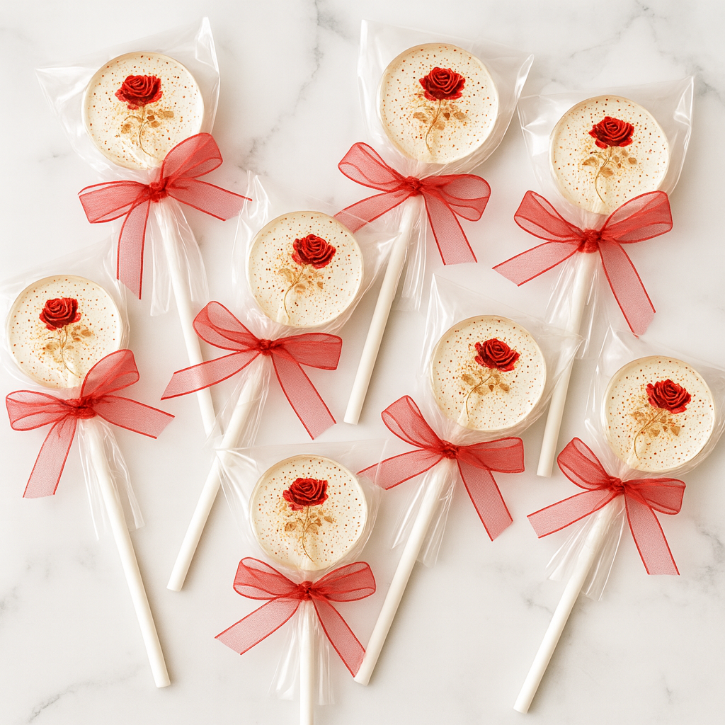 Rose Bouquet Lollipops,Candy Favors