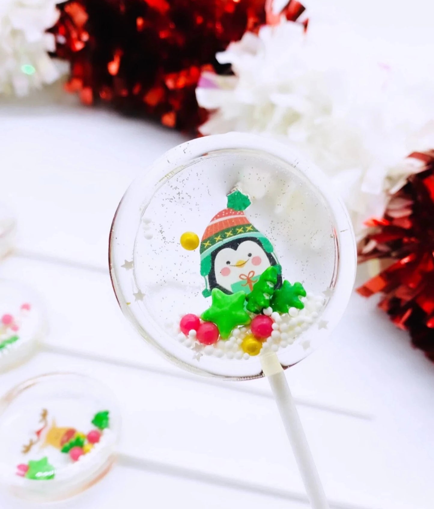 Christmas Lollipops - Shaker Lollipops - Snowman Lollipops- Santa Lollipops - Christmas Gifts