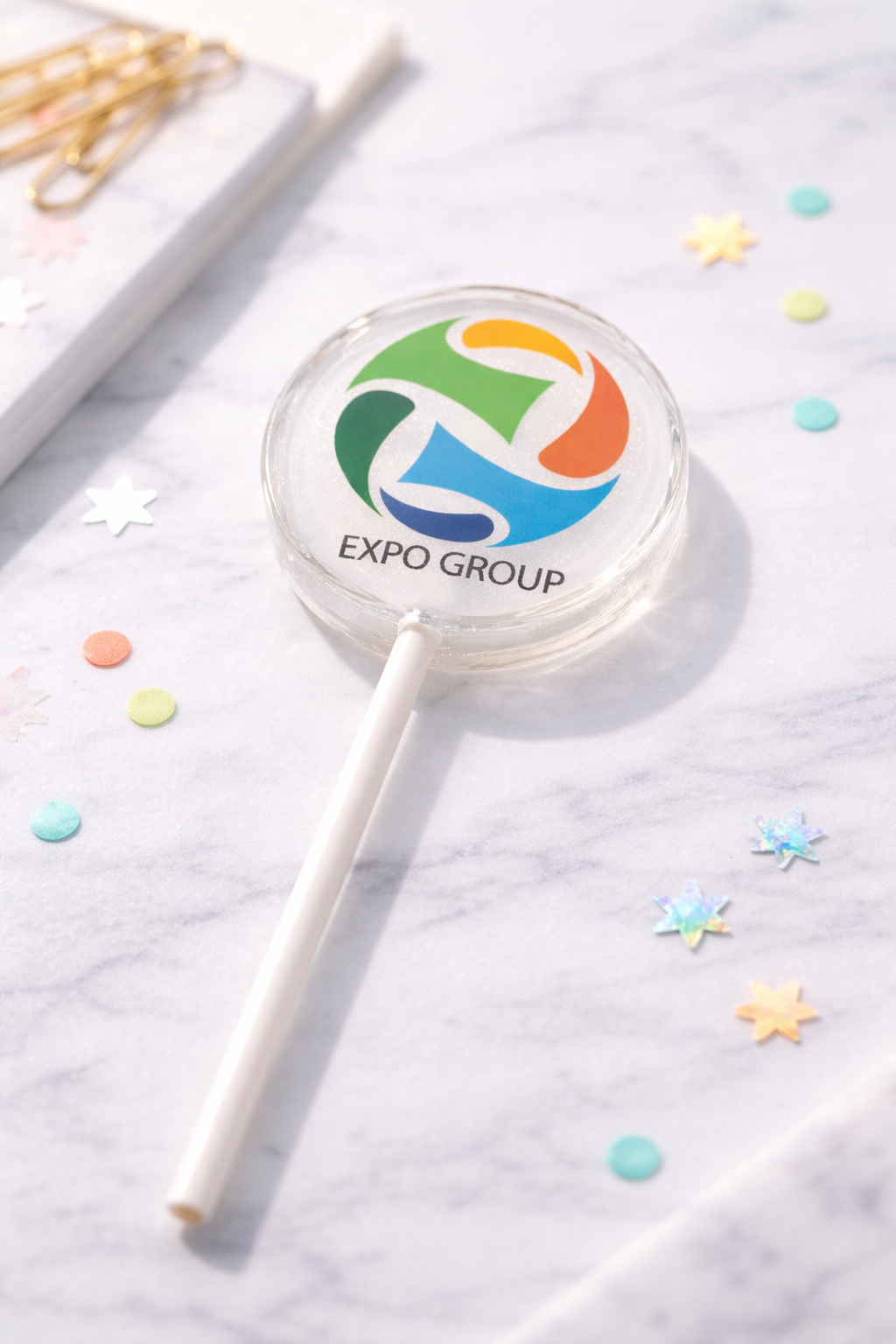 Expo Logo Lollipops | Custom Logo Hard Candy Giveaways