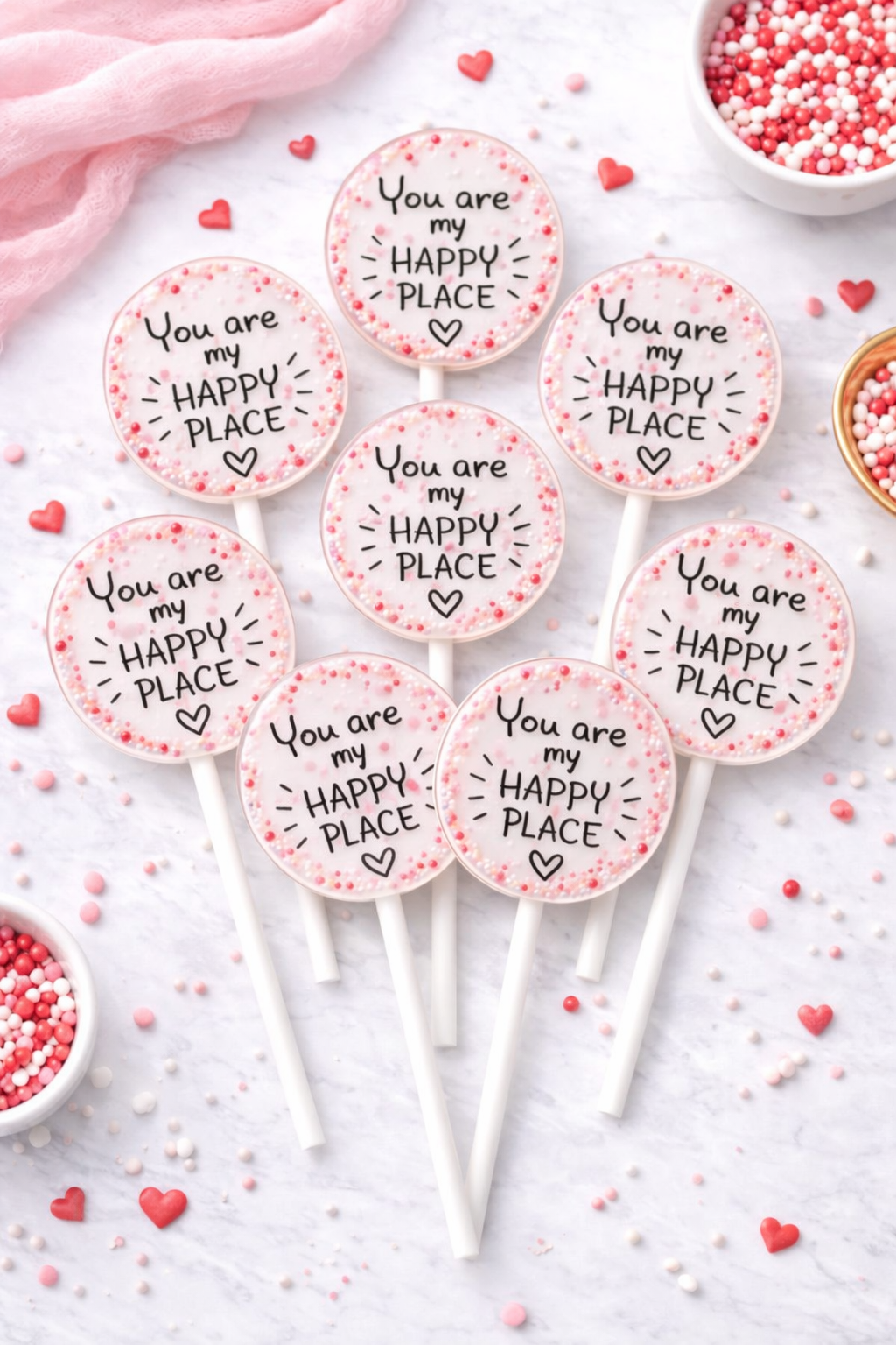 You Are My Happy Place Valentine Lollipops