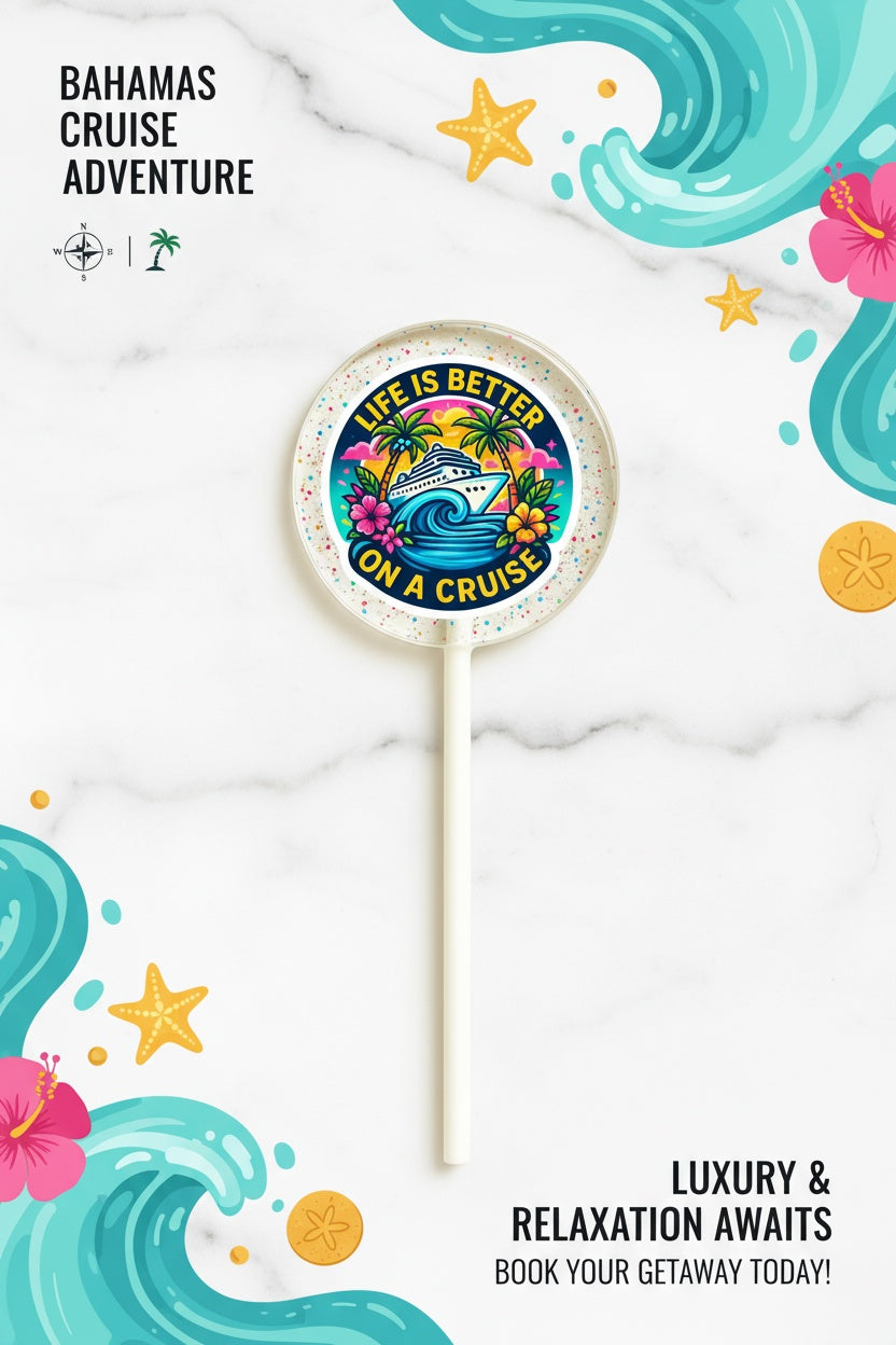 Cruise Line Guest Favors – Travel & Vacation Lollipops