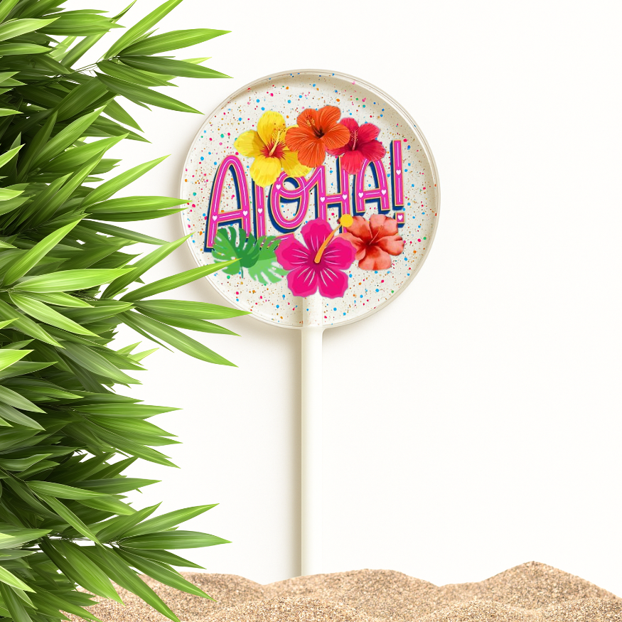 Hawaiian Hibiscus & Aloha Lollipops, Tropical Favors