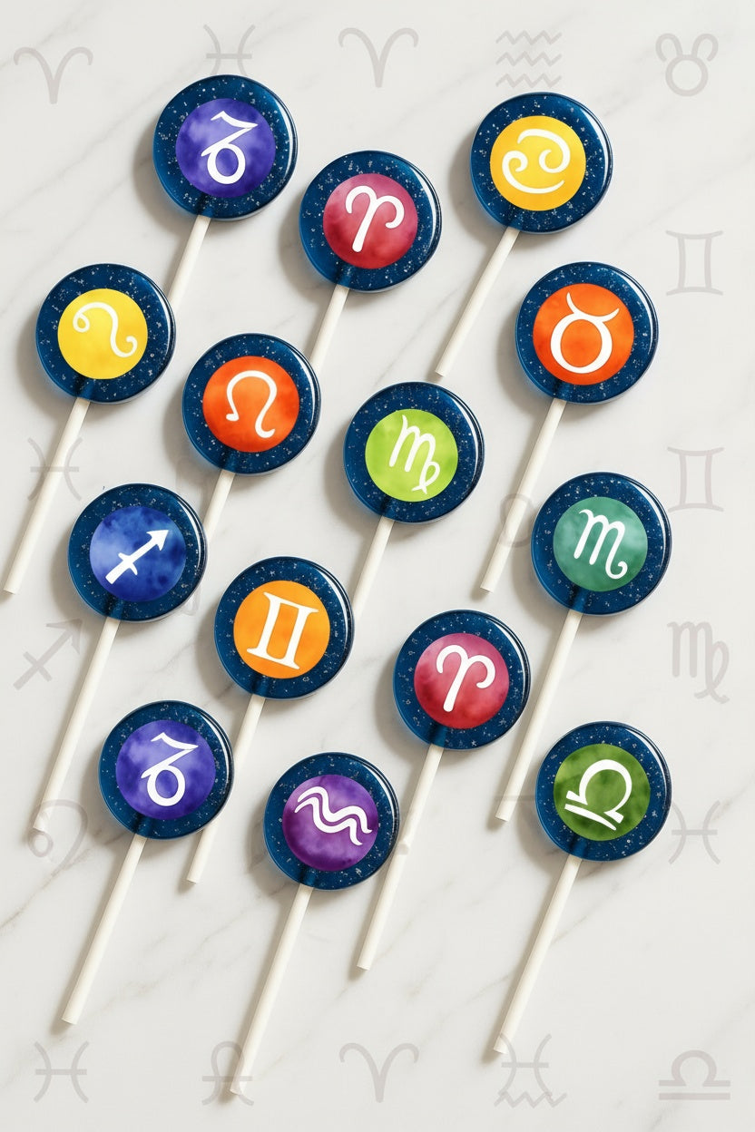 Zodiac Sign Lollipops: Cosmic Horoscope Collection