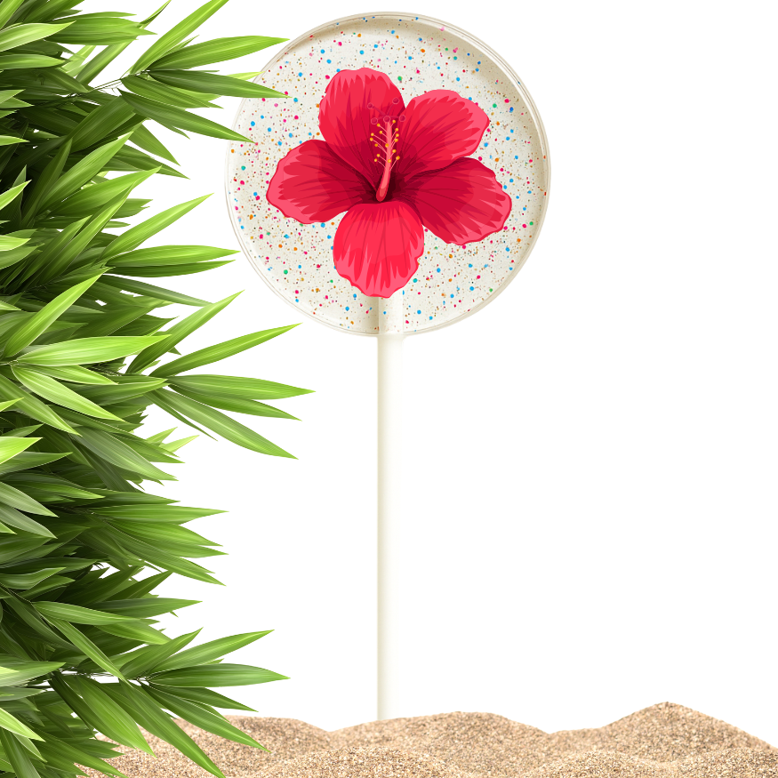 Hawaiian Hibiscus & Aloha Lollipops, Tropical Favors