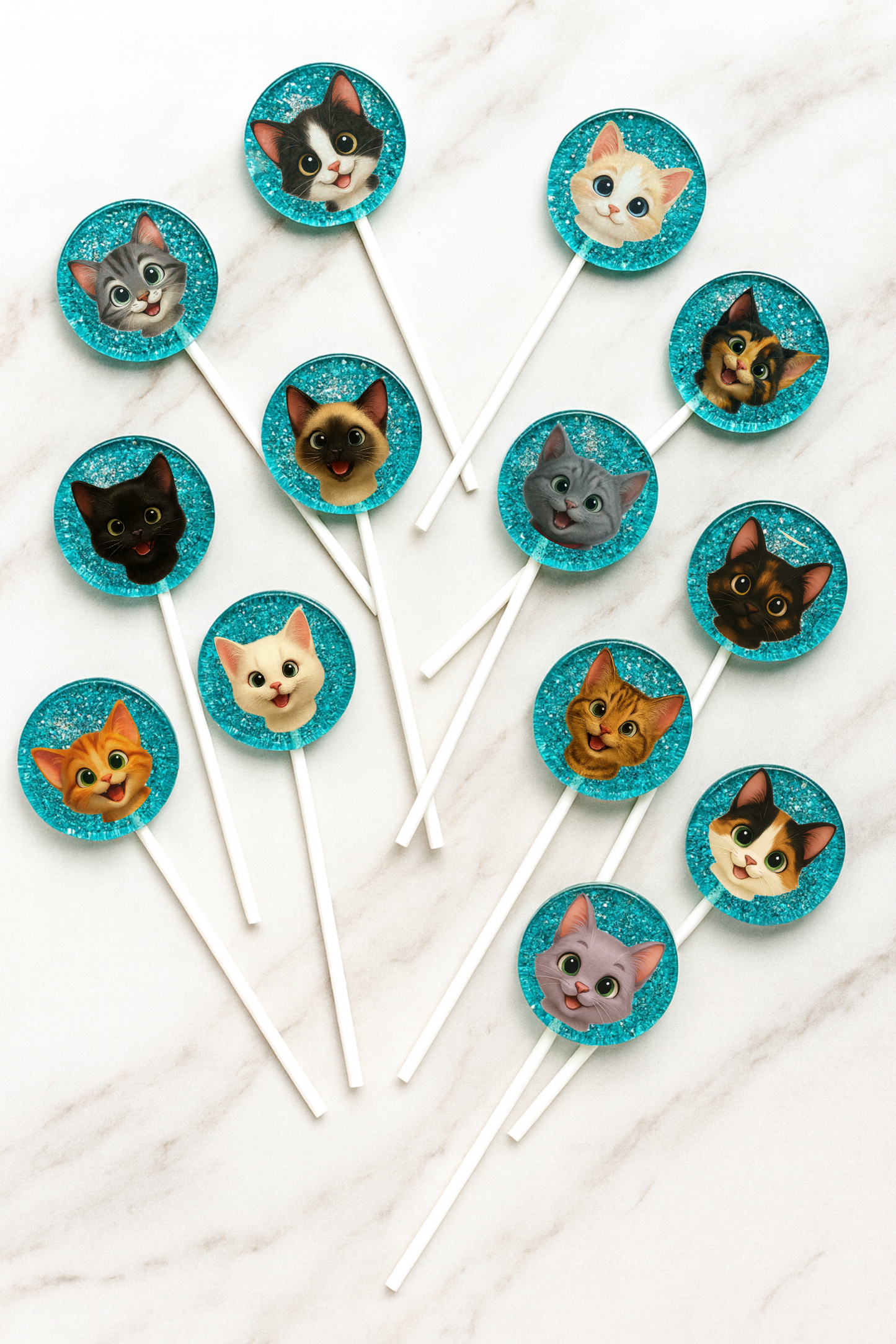 Cat Lover Lollipops, Cat Face Lollipops, Pet Boutique Candy
