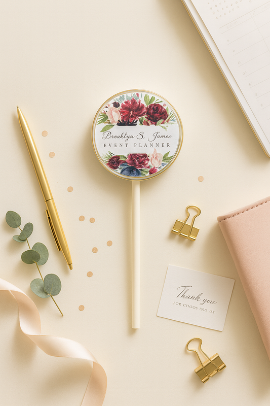 Event Planner Client Gift Lollipop -Custom Floral Lollipops