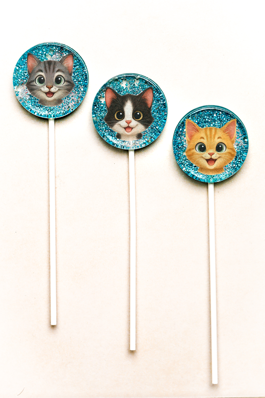 Cat Lover Lollipops, Cat Face Lollipops, Pet Boutique Candy