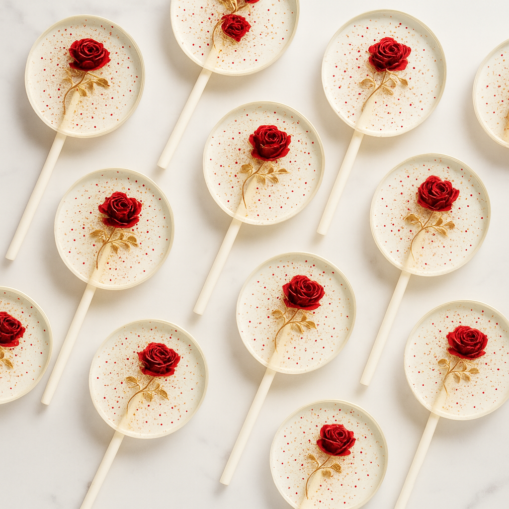 Rose Bouquet Lollipops,Candy Favors