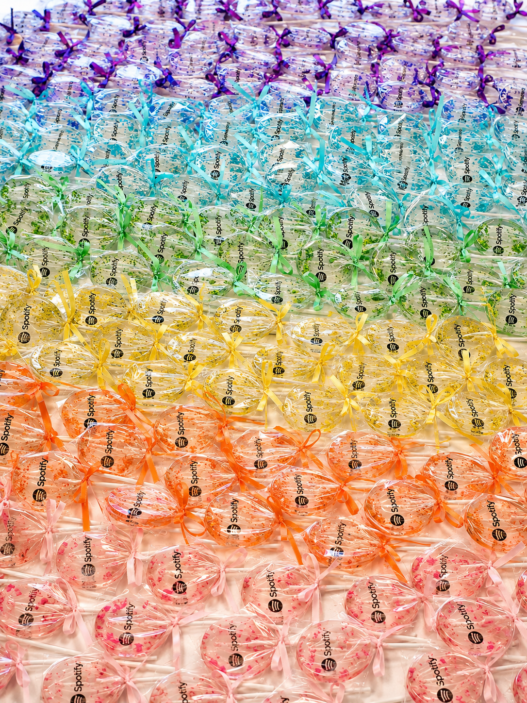 Rainbow Logo Lollipops | Colorful Branded Candy