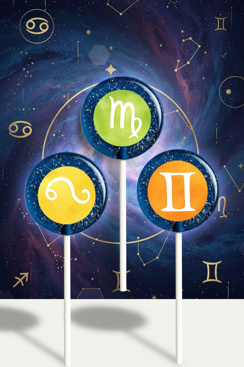 Zodiac Sign Lollipops: Cosmic Horoscope Collection
