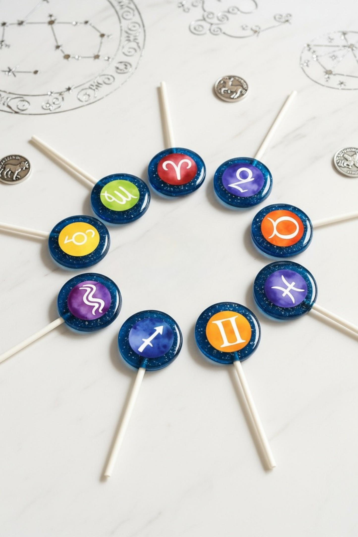 Zodiac Sign Lollipops: Cosmic Horoscope Collection