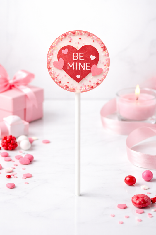 Be Mine Heart Lollipops