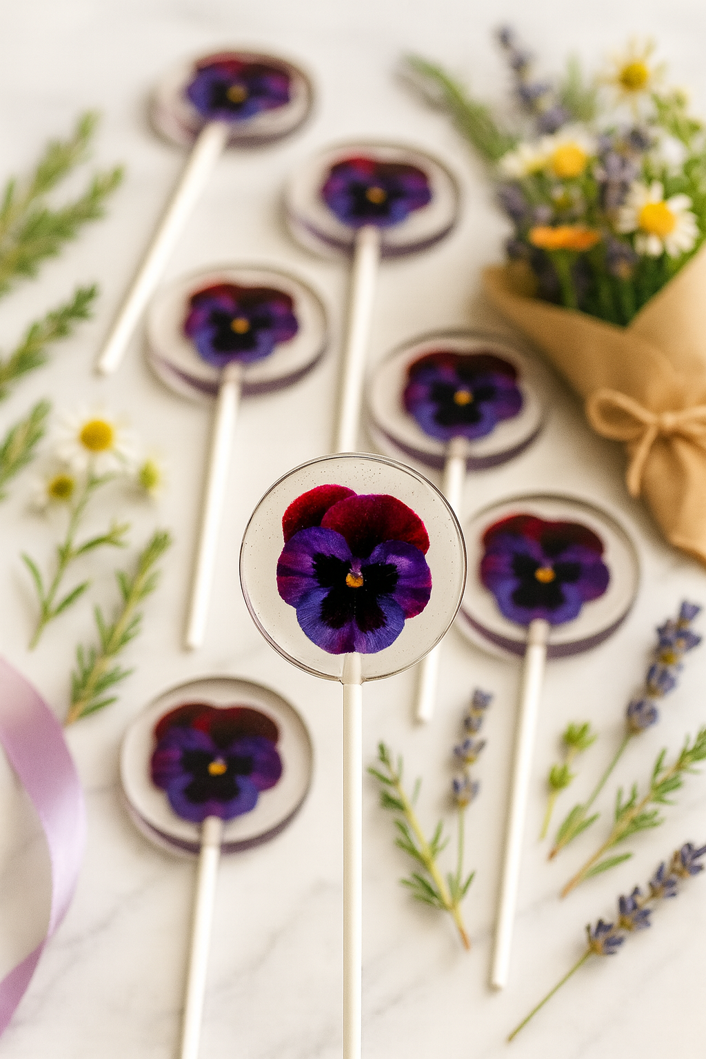 Pansy Lollipops for Florists and Event Planners