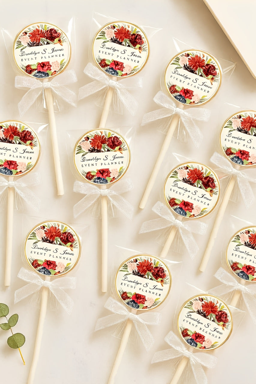 Event Planner Client Gift Lollipop -Custom Floral Lollipops