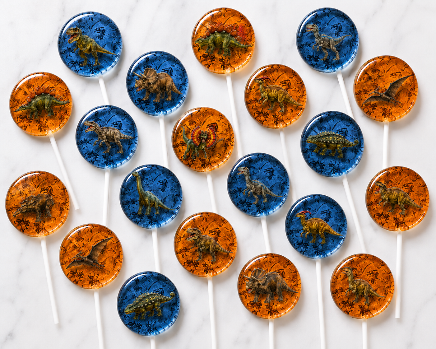 3D Dinosaur Birthday Lollipops | Personalized Dino Party Favors
