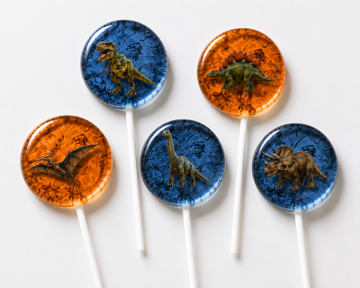 3D Dinosaur Birthday Lollipops | Personalized Dino Party Favors