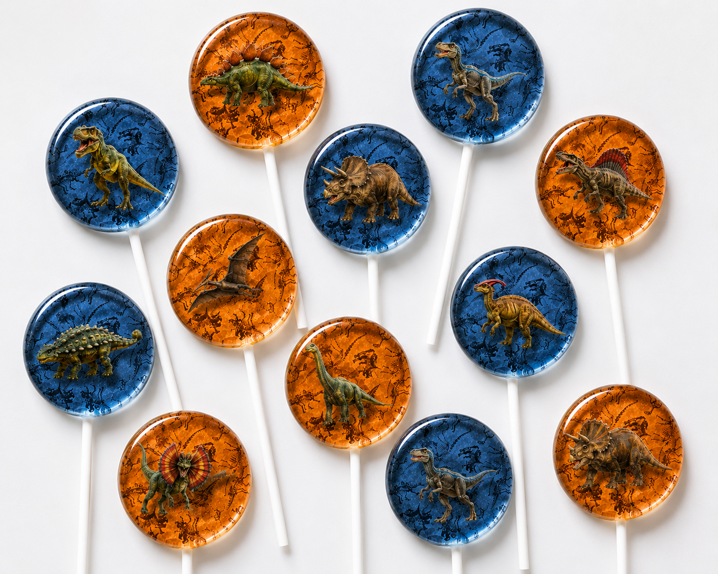 3D Dinosaur Birthday Lollipops | Personalized Dino Party Favors