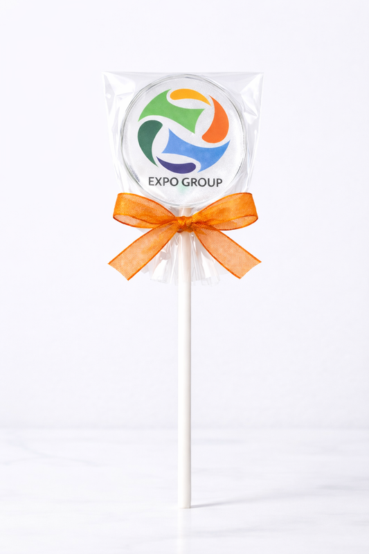 Expo Logo Lollipops | Custom Logo Hard Candy Giveaways
