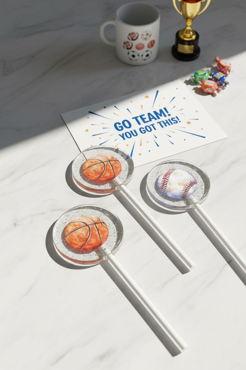 Sports Lollipops – Team, Tournament Gifts – Game Day Lollipops