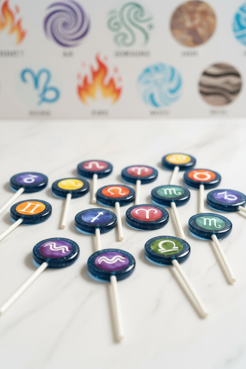 Zodiac Sign Lollipops: Cosmic Horoscope Collection
