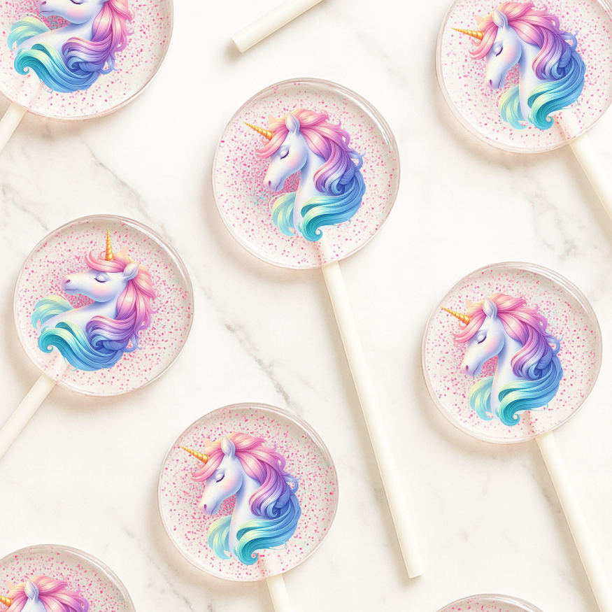Personalized Unicorn Lollipops – Unicorn Birthday Party Favors