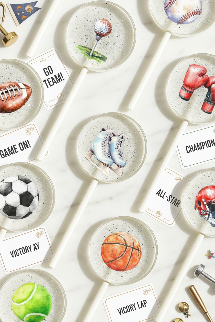Sports Lollipops – Team, Tournament Gifts – Game Day Lollipops