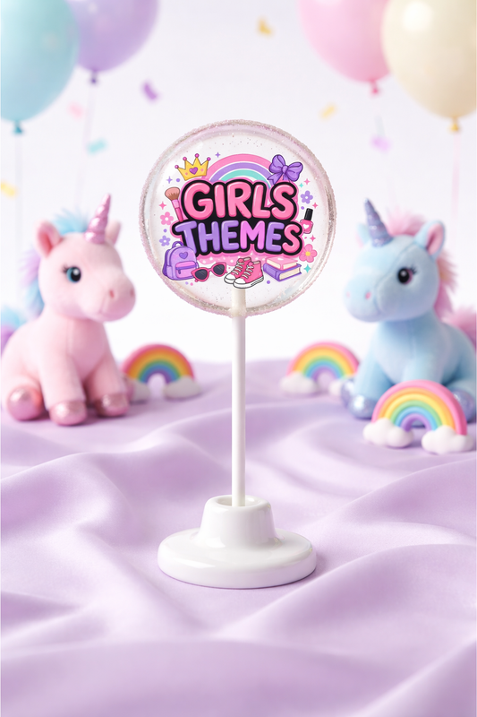 Custom Kids Party Lollipops | Personalized Birthday Favors | Princess, Superhero & Themed Candy Gifts