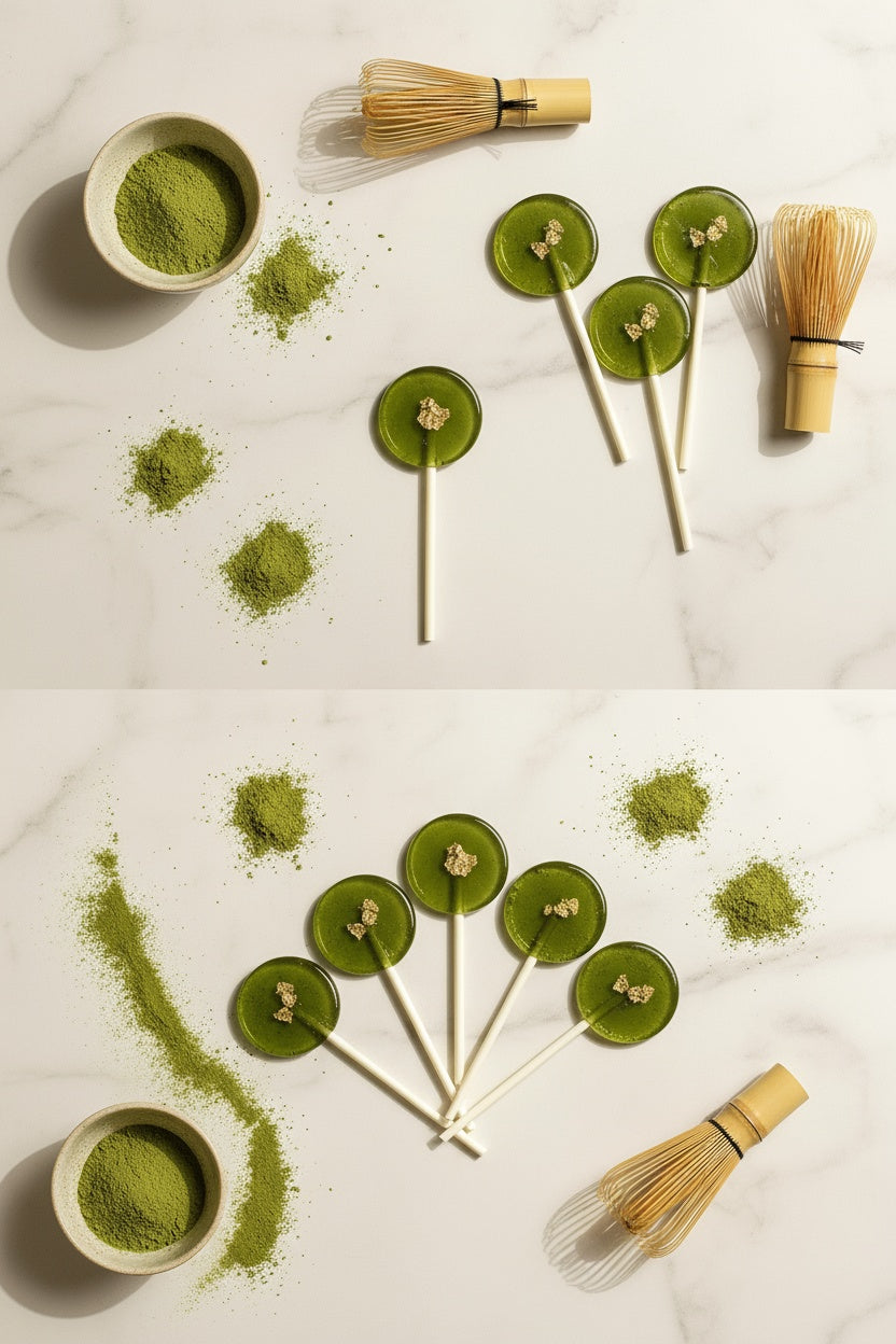 Matcha Lollipops – Matcha with Gold Lollipop