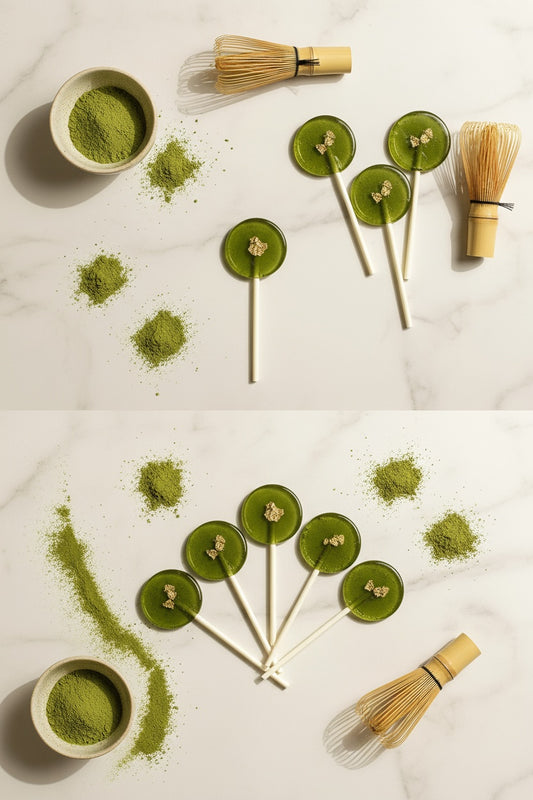 Matcha Lollipops – Matcha with Gold Lollipop
