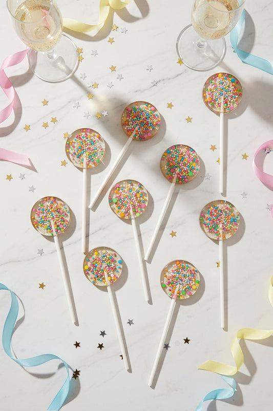 Rainbow Sprinkle Confetti Lollipops– Confetti Lollipop for Party Favors