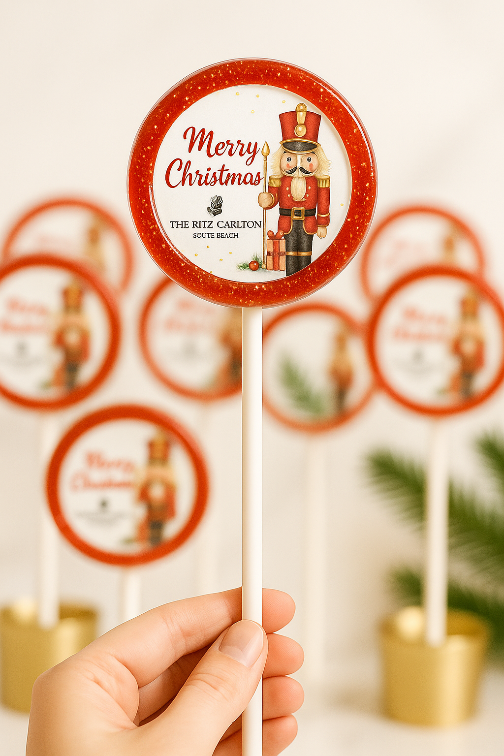 Holiday Corporate Gifts: Custom Logo Lollipops (Christmas)