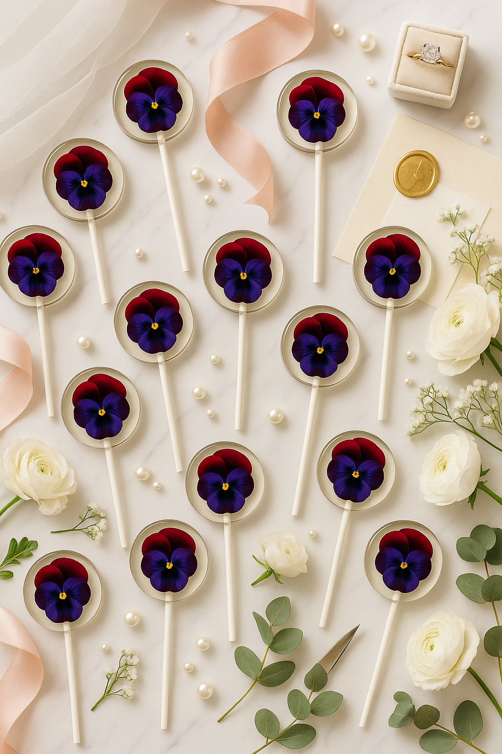 Pansy Lollipops for Florists and Event Planners