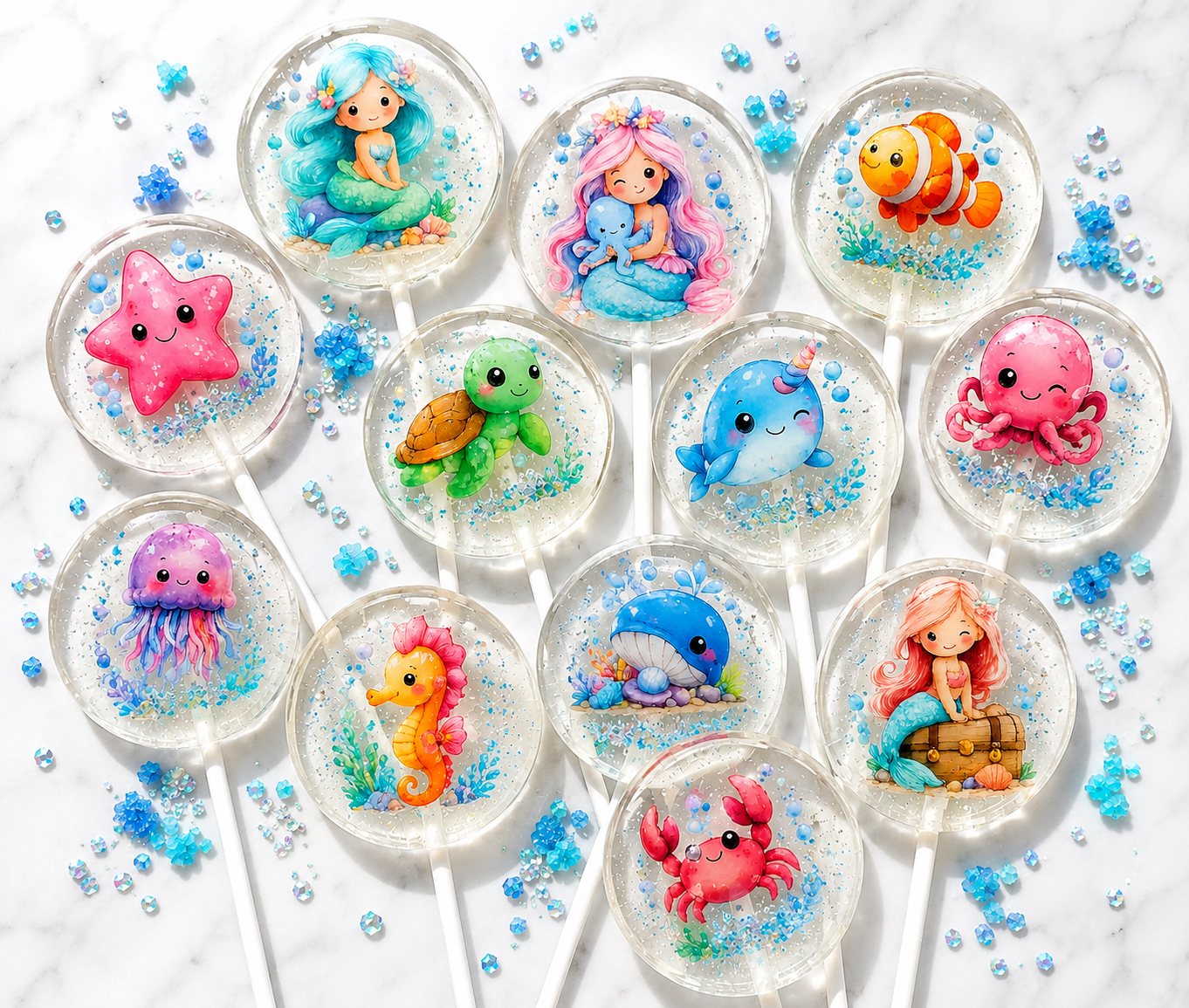 Under the Sea Lollipops | Mermaid & Ocean Birthday Party Favors