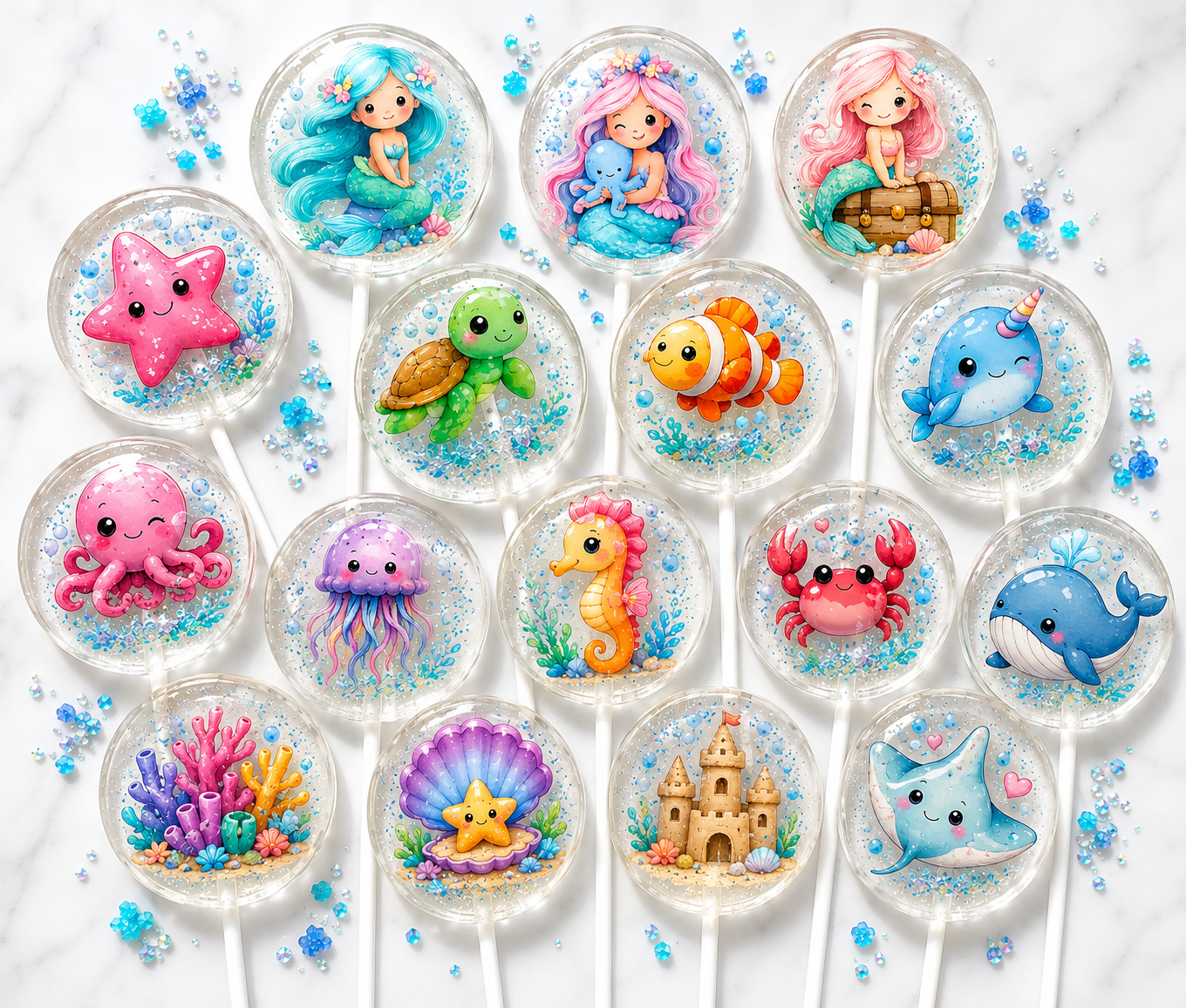 Under the Sea Lollipops | Mermaid & Ocean Birthday Party Favors