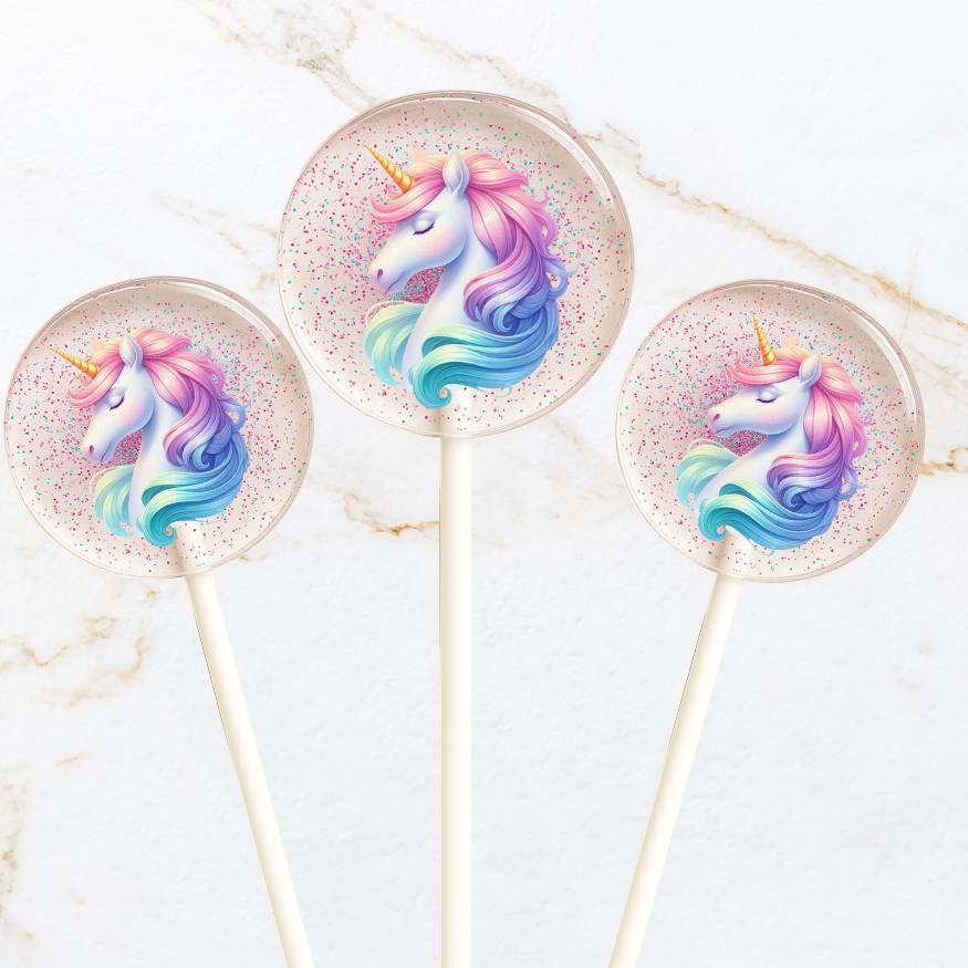 Personalized Unicorn Lollipops – Unicorn Birthday Party Favors