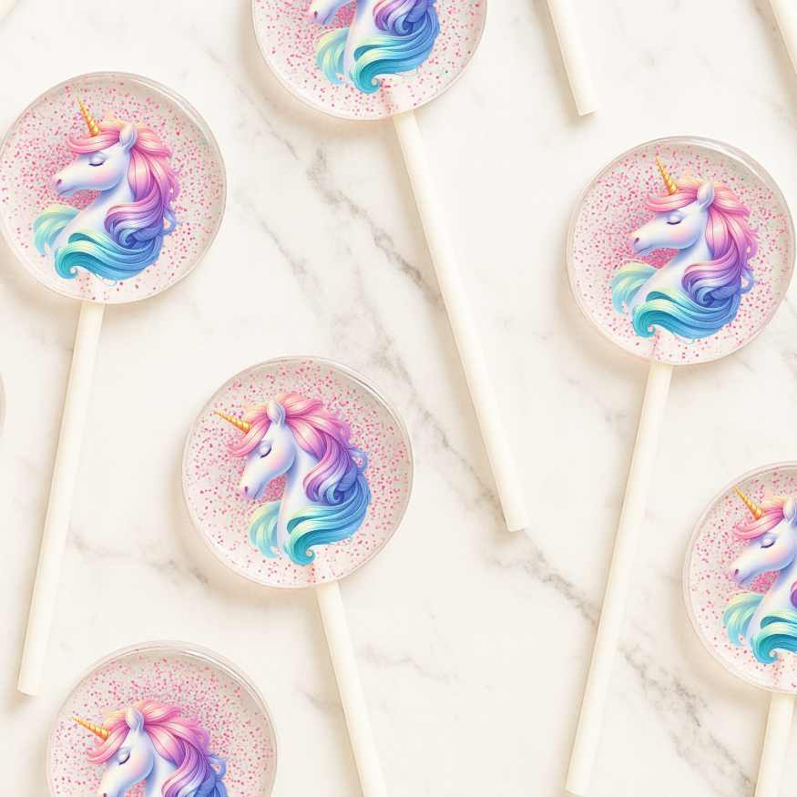 Personalized Unicorn Lollipops – Unicorn Birthday Party Favors